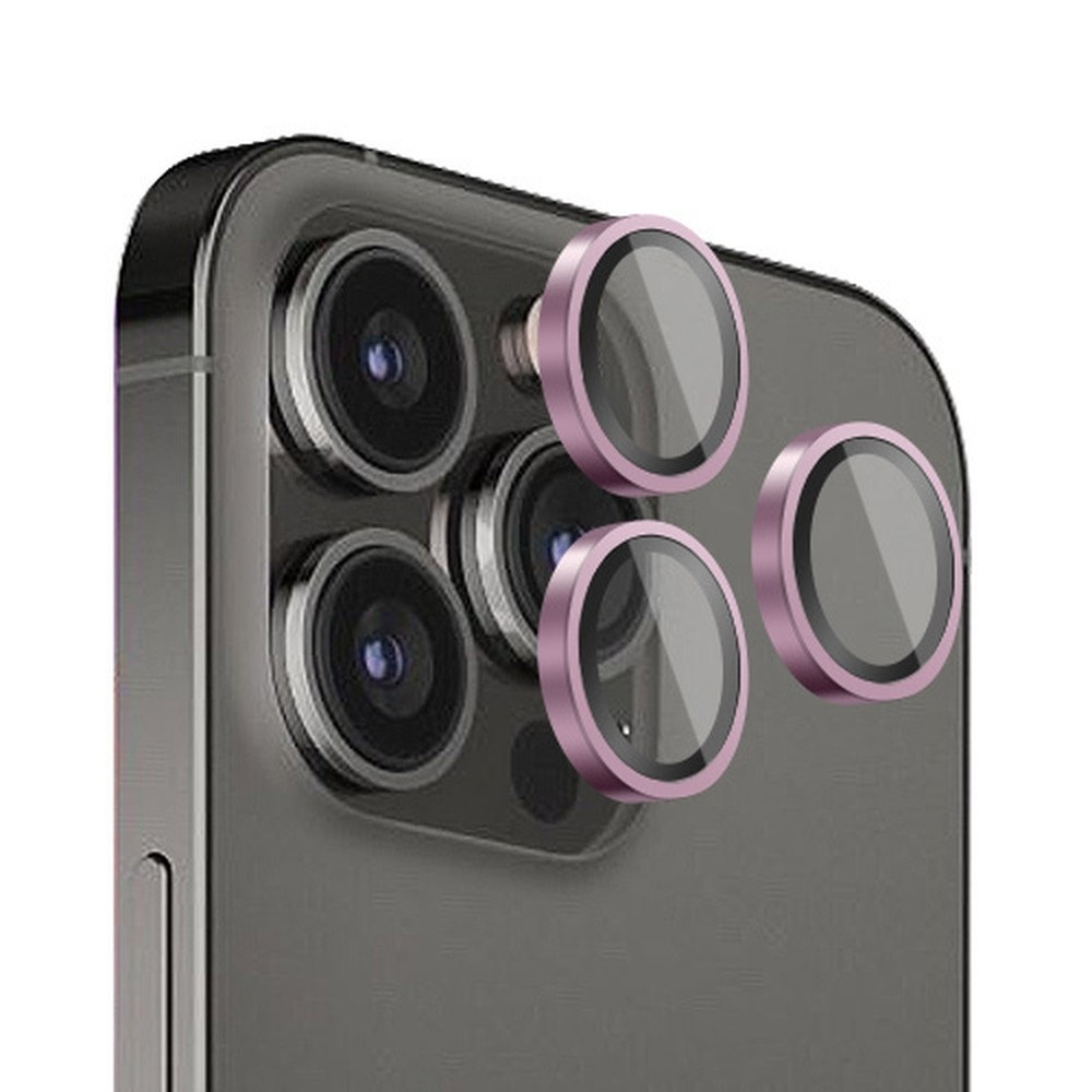 Verre trempé caméra rose pour iPhone 13 Pro et Pro Max