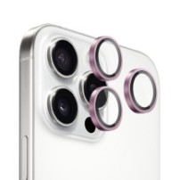 Verre trempé rose pour caméra d'iPhone