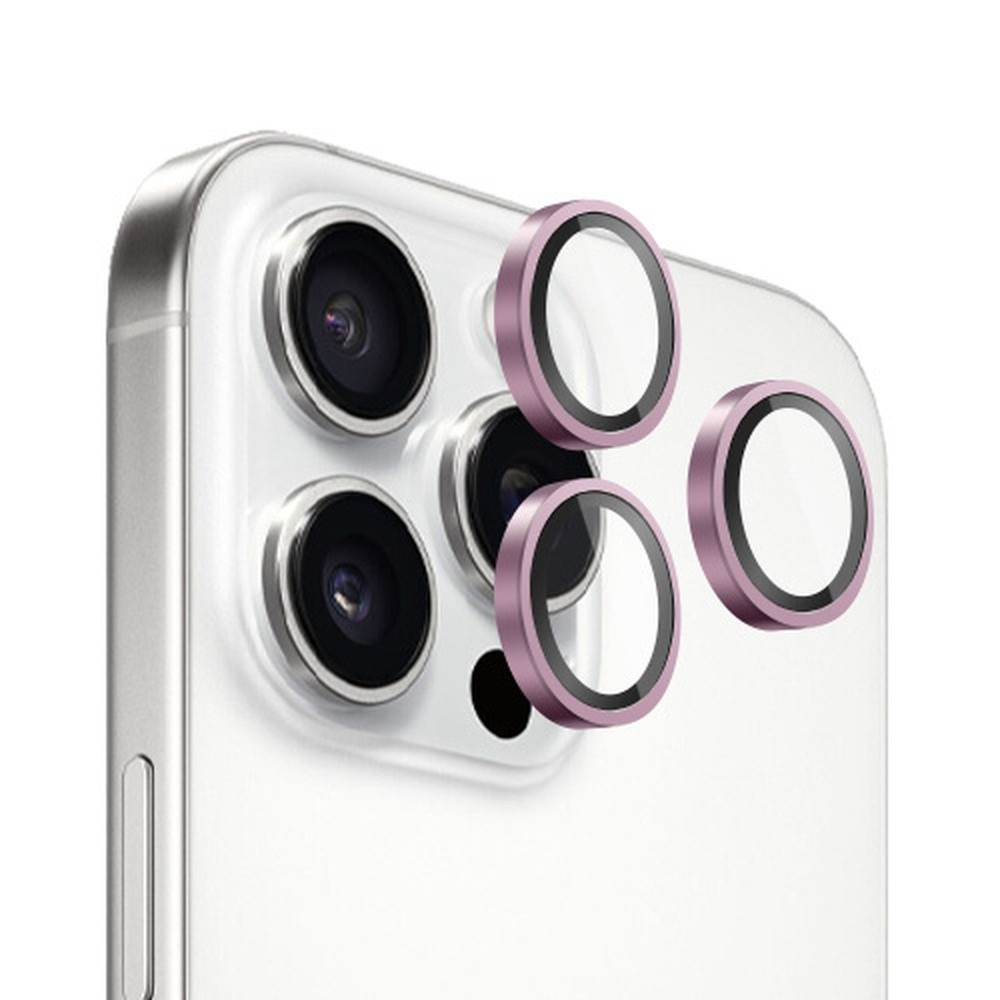 Verre trempé rose pour caméra d'iPhone