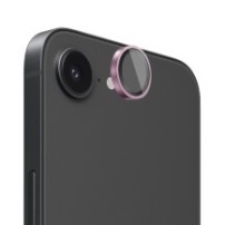 Verre trempé caméra rose pour iPhone 16e