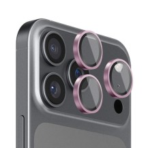 Verre trempé caméra rose pour iPhone 17 Pro et iPhone 17 Pro Max