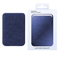 Porte carte MagSafe alcantara marine