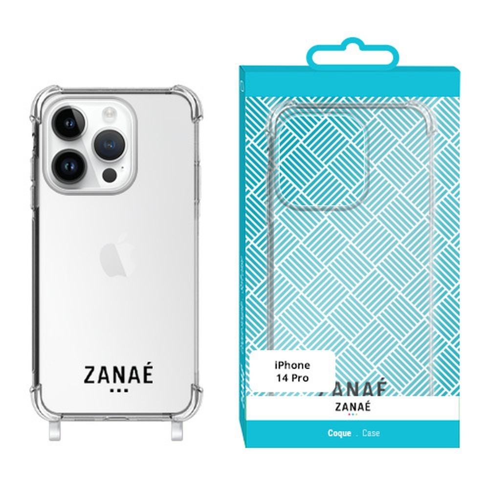 Coque iPhone 14 Pro transparente avec logo Zanae