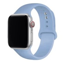 Bracelet en silicone bleu pastel pour Apple Watch