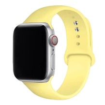 Bracelet en silicone jaune pastel pour Apple Watch