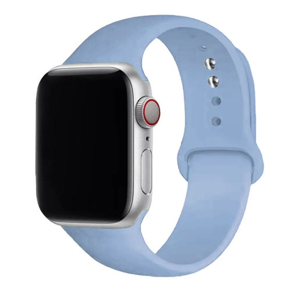 Bracelet en silicone bleu pastel pour Apple Watch 42/44 mm