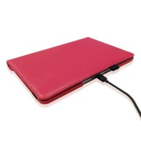 Étui rotatif fushia pour Galaxy Note 10.1 Edition 2014