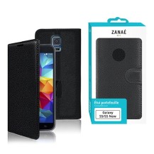 Etui portefeuille noir pour Samsung Galaxy S5