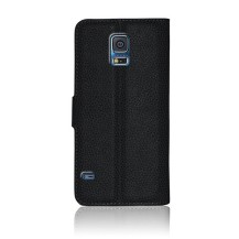 Etui portefeuille noir pour Samsung Galaxy S5