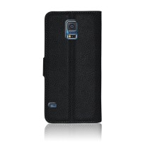 Etui portefeuille noir pour Samsung Galaxy S5