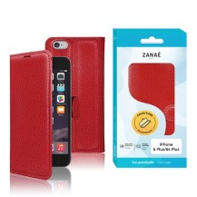 Etui portefeuille rouge pour iPhone 6 Plus et 6s Plus