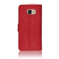 Étui portefeuille rouge pour Samsung Galaxy A3 (2016)