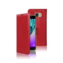 Étui portefeuille rouge pour Samsung Galaxy A3 (2016)