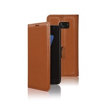 Étui portefeuille marron pour Samsung Galaxy S7