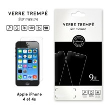 Verre trempé transparent pour iPhone 4 et 4s