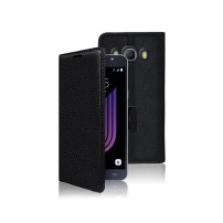 Etui portefeuille pour Samsung Galaxy J7 (2016) en noir