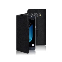 Etui portefeuille noir pour Samsung Galaxy J5 (2016)
