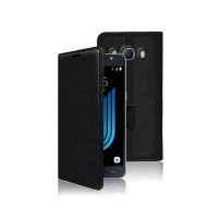 Etui portefeuille noir pour Samsung Galaxy J5 (2016)
