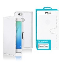 Étui portefeuille blanc pour Huawei Nova