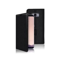 Étui portefeuille noir pour Samsung Galaxy S8 Plus offrant une protection élégante.