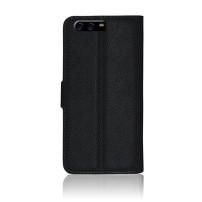 Étui portefeuille noir pour Huawei P10