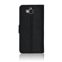 Étui portefeuille noir pour Huawei Y6 (2017)