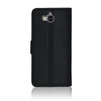 Étui portefeuille noir pour Huawei Y6 (2017)