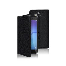 Étui portefeuille noir pour Huawei Y6 (2017)