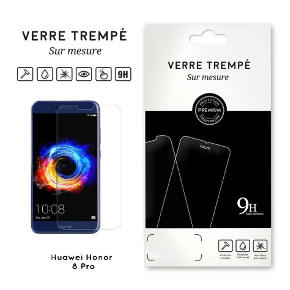 Verre trempé transparent pour Honor 8 Pro