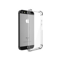 Coque silicone transparente pour iPhone avec coins renforcés