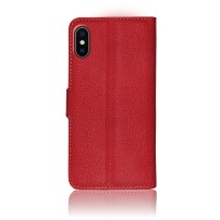 Etui Portefeuille Zanae rouge pour iPhone X et XS