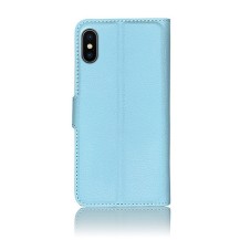 Étui portefeuille Zanae bleu clair pour iPhone X et XS