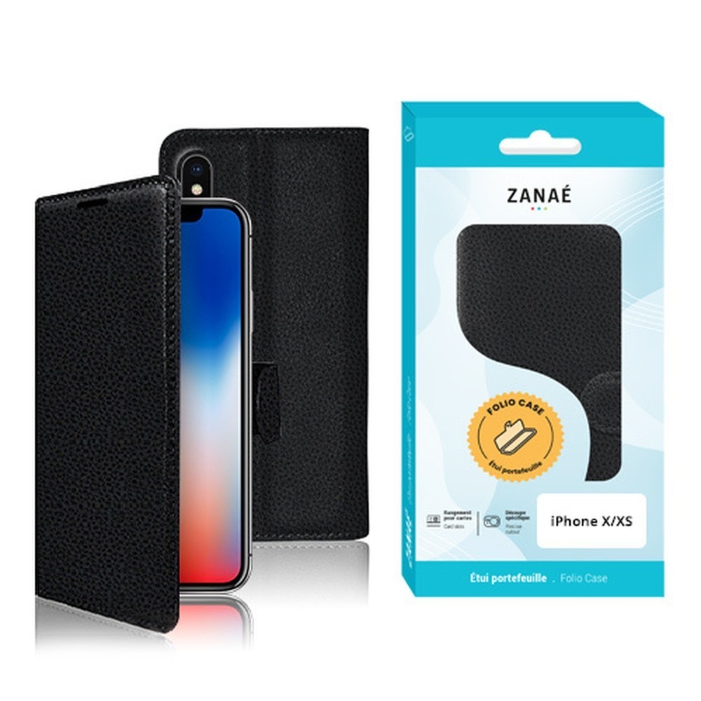 Etui Portefeuille Zanae pour iPhone X et XS