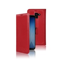 Étui Portefeuille Rouge pour Samsung Galaxy A8 (2018)