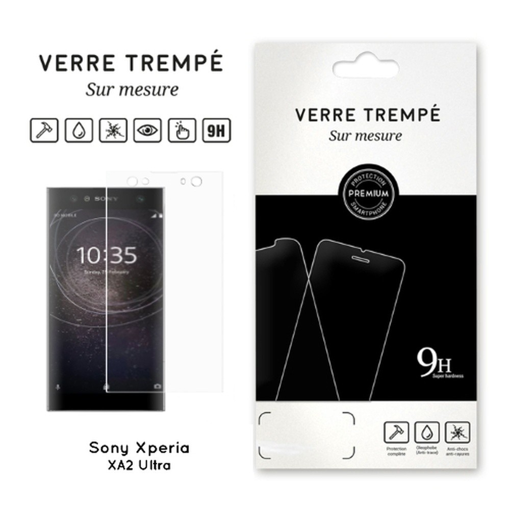 Verre trempé transparent pour Sony Xperia XA2 Ultra