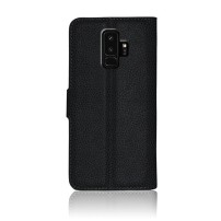 Étui portefeuille noir pour Samsung Galaxy S9 Plus