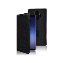 Étui portefeuille noir pour Samsung Galaxy S9 Plus