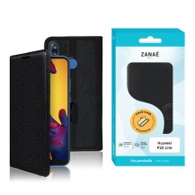 Etui portefeuille noir pour Huawei P20 Lite