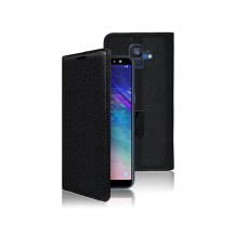 Etui portefeuille noir pour Samsung Galaxy A6 (2018)