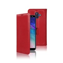 Étui Portefeuille Rouge pour Samsung Galaxy A6 2018