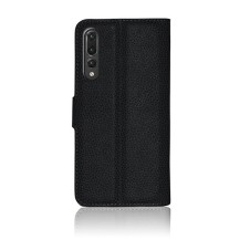 Étui portefeuille noir pour Huawei P20 Pro