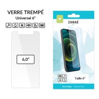 Verre trempé universel 6 pouces transparent