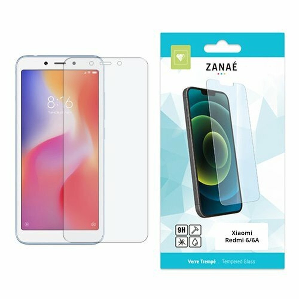 Verre trempé transparent pour Xiaomi Redmi 6 ou 6A