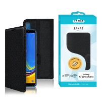 Etui portefeuille Zanae noir pour Samsung Galaxy A7 2018