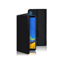 Etui portefeuille Zanae noir pour Samsung Galaxy A7 2018
