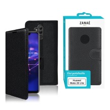 Etui portefeuille Zanae noir pour Huawei Mate 20 Lite