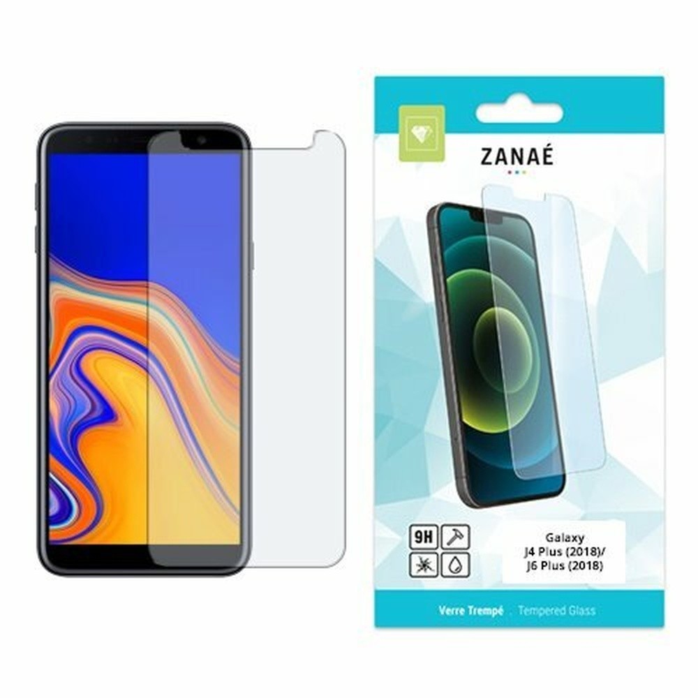 Verre trempé transparent pour Galaxy J4 Plus