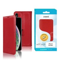 Etui Portefeuille Zanae Rouge pour iPhone XS Max
