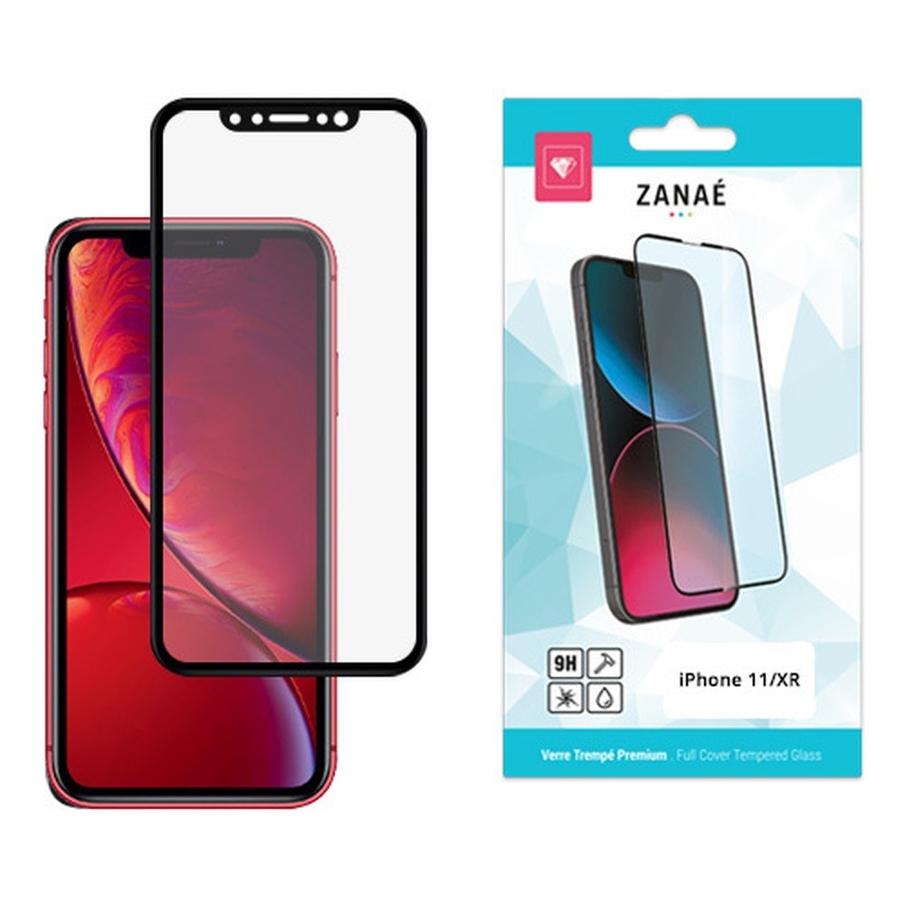 Verre trempé Full Cover pour iPhone 11 et XR