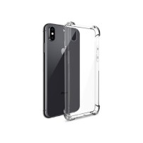 Coque silicone transparente avec coins renforcés pour iPhone XS Max